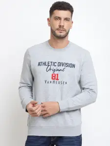 Van Heusen Athleisure Chest Print Crew Neck Long Sleeve Sweatshirt