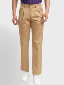 ColorPlus Men Mid Rise Regular Fit Cotton Trousers