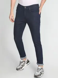 Flying Machine Mid Rise Slash Slim Tapered Stretchable Jeans