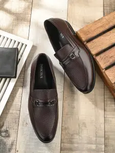 INVICTUS Men Textured Round Toe Formal Slip-on Shoes