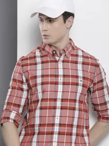Tommy Hilfiger Slim Fit Tartan Checked Pure Cotton Casual Shirt