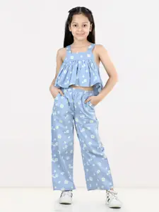 AWW HUNNIE Girls Printed Top with Trouser