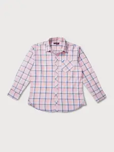 Gini and Jony Infants Boys Windowpane Checks Cotton Casual Shirt