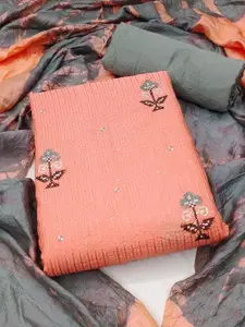 KALINI Embroidered Pure Cotton Unstitched Dress Material