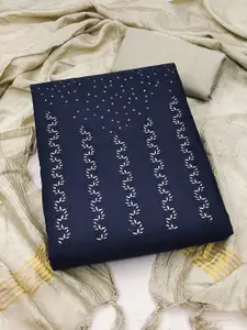 KALINI Embroidered Sequinned Pure Cotton Unstitched Dress Material