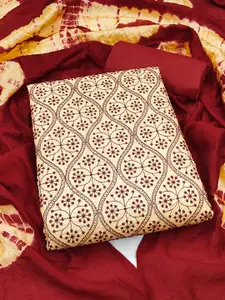 KALINI Embroidered Pure Silk Unstitched Dress Material