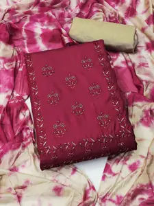 KALINI Embroidered Pure Silk Unstitched Dress Material