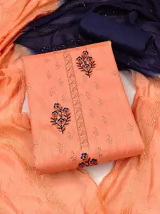 KALINI Embroidered Unstitched Dress Material With Dupatta