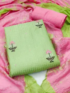 KALINI Embroidered Pure Cotton Unstitched Dress Material