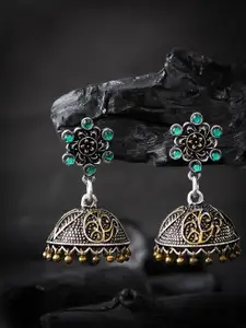 Silvermerc Designs Silver-Plated Dome Shaped Jhumkas
