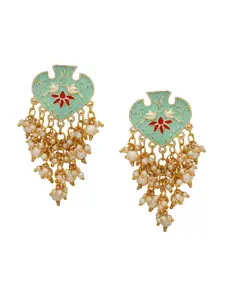 Silvermerc Designs Gold-Plated Contemporary Drop Earrings