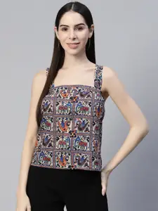 Ayaany Print Styled Back Top