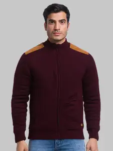 Parx Men Mock Collar Acrylic Cardigan Sweater