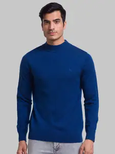 Parx Men Mock Collar Acrylic Pullover Sweater