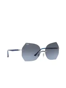 Ray-Ban Oversized Sunglasses Rimless With UV Protected Lens 8056597460521