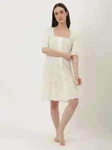 Marks & Spencer Square Neck Pure Cotton Shirt Nightdress