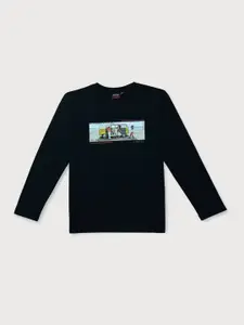 Gini and Jony Boys Printed Long sleeve Cotton T-shirt