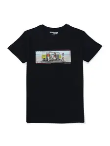 Gini and Jony Boys Graphic Printed Cotton T-shirt