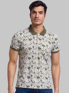 Parx Men Printed Polo Collar Cotton T-shirt