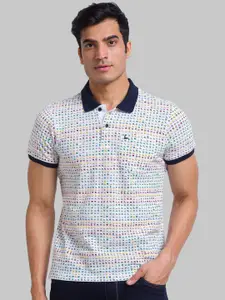 Parx Conversational Polo Collar Cotton T-shirt
