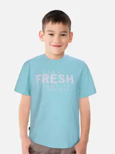 Gini and Jony Boys Typography Printed Cotton T-shirt