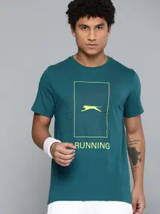 Slazenger Men Brand Logo Printed Running T-shirt