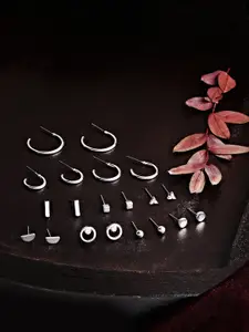 Accessorize Set Of 10 Contemporary Stud & Hoop Earrings