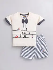 Nottie Planet Boys Cotton Printed T-shirt with Shorts Set