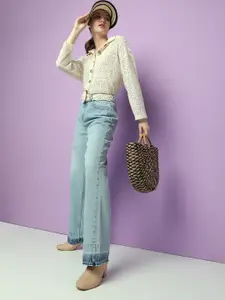 Vero Moda Women Wide Leg High-Rise Cotton Jeans