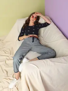 Vero Moda Women Straight Fit High-Rise Heavy Fade Cotton Jeans