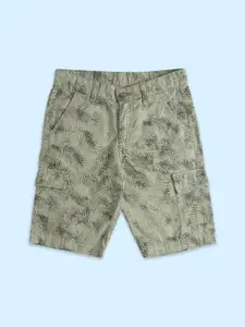 Pantaloons Junior Boys Floral Printed Cotton Cargo Shorts