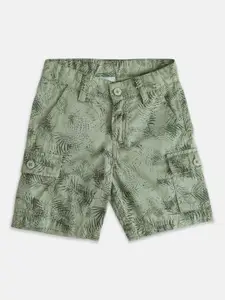 Pantaloons Junior Boys Printed Mid-Rise Cotton Cargo Shorts