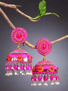 Moedbuille Gold Plated Dome Shaped Jhumkas Earrings