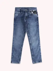 Pantaloons Junior Boys Tapered Fit Heavy Fade Cotton Jeans