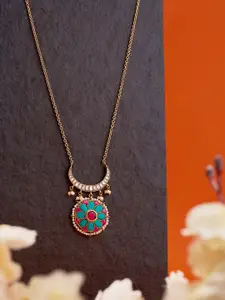 Fabindia Women Gold-Plated Kundan Necklace