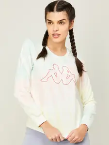 Kappa Women Abstract Printed Round Neck Cotton Sweatshirt