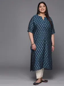 EXTRA LOVE BY LIBAS Plus Size Floral Printed Kurta