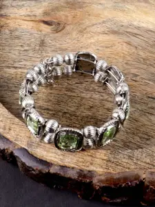 Krelin Women Green German Silver Brass-Plated Bangle-Style Bracelet