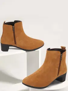 FAUSTO Women Block Heeled Regular Boots