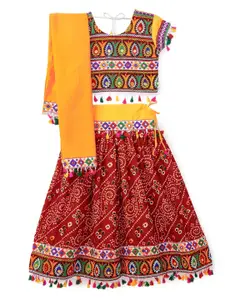 BANJARA INDIA Girls Embroidered Ready to Wear Lehenga & Blouse With Dupatta