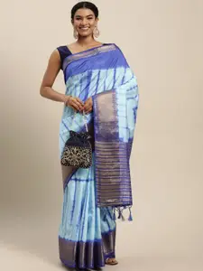 VAIRAGEE Tie and Dyed Zari Saree