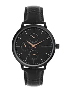 French Connection Men Leather Straps Analogue Watch FCN00041D