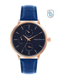 French Connection Men Leather Textured Straps Analogue Watch FCN00041A