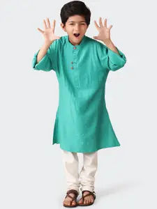 Fabindia Boys Mandarin Collar Kurta