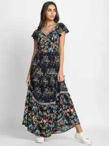 SHAYE Floral Printed Maxi Dress