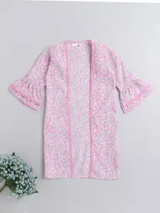 The Magic Wand Girls Printed Lace Detailing Shrug