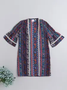 The Magic Wand Girls Printed Lace Detailing Shrug