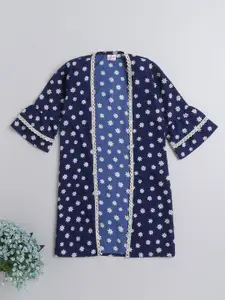 The Magic Wand Girls Printed Lace Detailing Shrug