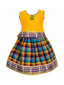 AMIRTHA FASHION Girls Cotton Ready to Wear Lehenga Choli