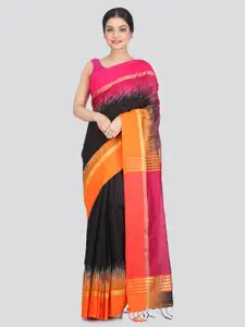 PinkLoom Cotton Blend Zari Saree